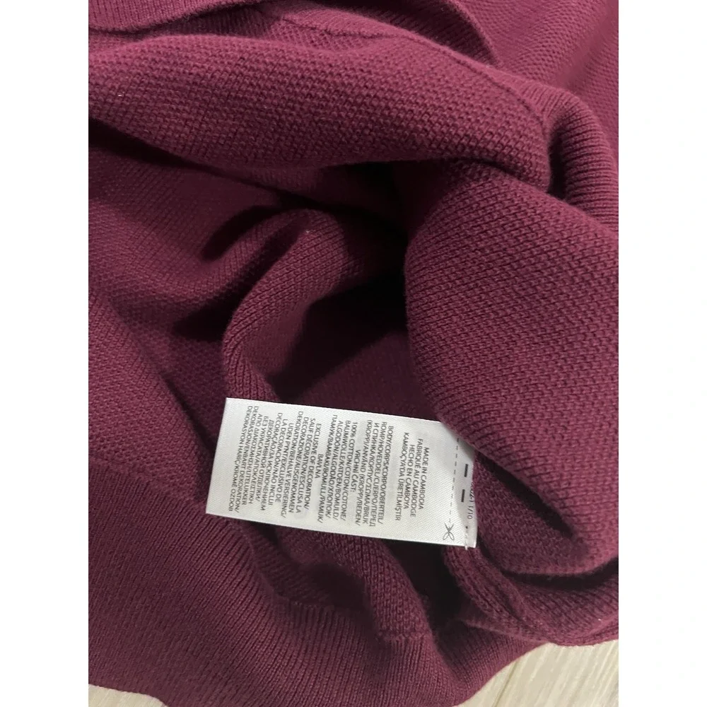 Polo Ralph Lauren Textured Cotton Crew Neck Sweater, Burgundy Red, XXL